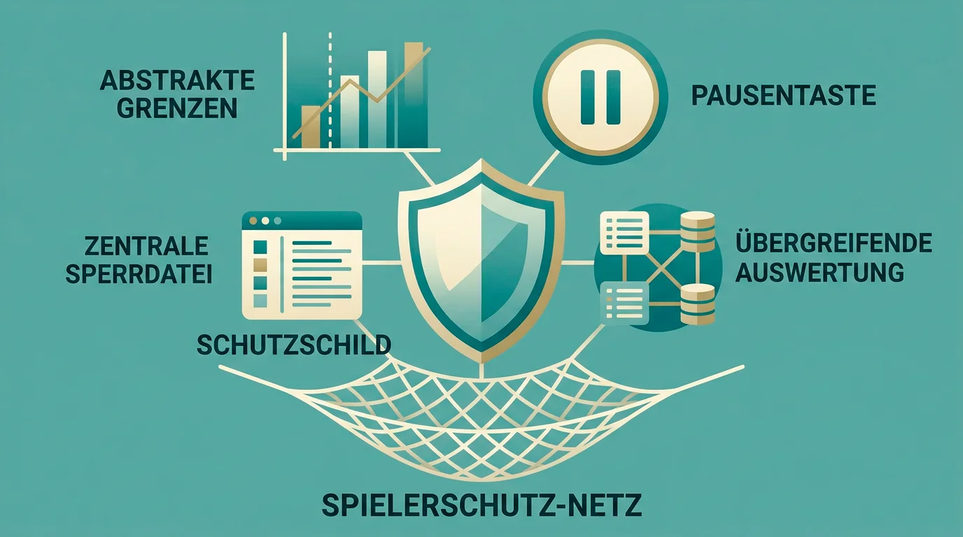 Schutzsysteme OASIS, LUGAS und Einzahlungslimits als ruhige Übersicht
