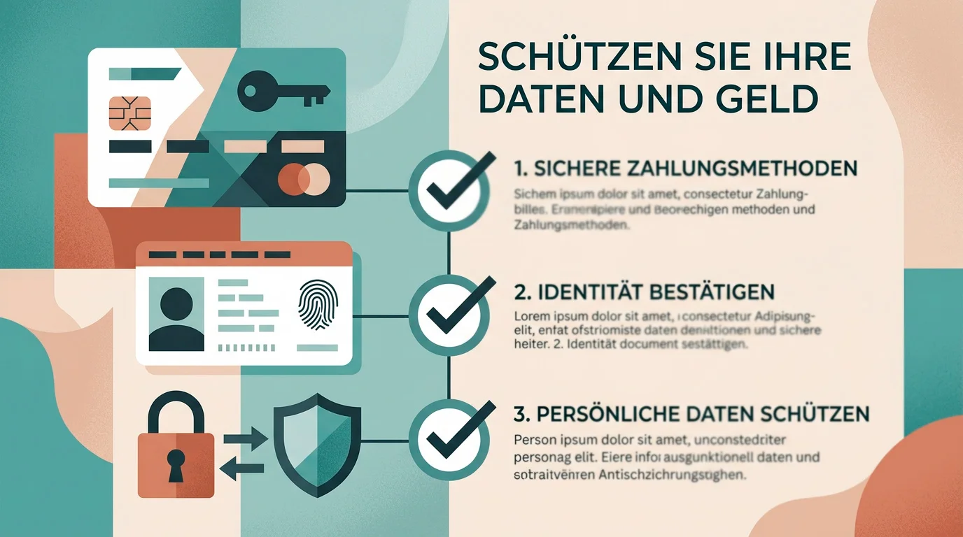 Sichere Prüfung von Zahlung, Verifizierung und persönlichen Daten